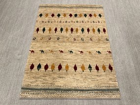 Gabbeh Tappeto 130x180 Beige (Iran) Annodato A Mano