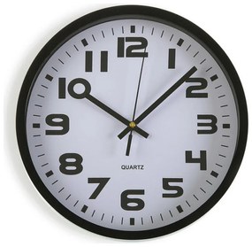 Orologio da Parete Versa Nero Plastica 3,8 x 25 x 25 cm