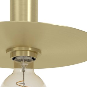 Lampadario A Sospensione Moderno Escandell Acciaio Nero Ottone 3 Luci E27