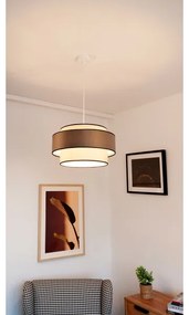 Lampadario a sospensione con filo GRACE 1xE27/60W/230V diametro 40 cm color crema/marrone