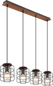 Globo 54037-4H - Lampadario a sospensione WILLA su cavo 4xE27/40W/230V