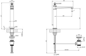 Miscelatore lavabo alto con scarico cromo 65003 gessi