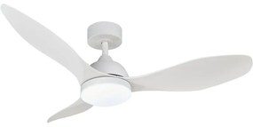 Ventilatore da soffitto Amos bianco, Ø 122 cm, CCT, dimmerabile, INSPIRE IP20