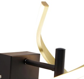 Lampada da parete dorata con LED dimmerabile a 3 livelli in Kelvin - Henk