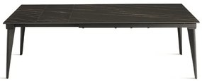 Tavolo allungabile 240 cm ULISSE con top grčs porcellanato effetto Marmo Nero