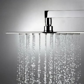 Kit doccia braccio 25 cm e soffione rettangolare 25x15 cm cromato lucido
