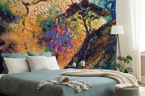 Carta da parati – Albero con sfondo orientale