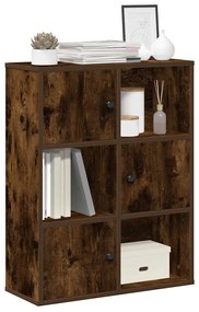 Libreria Rovere Fumo 60x24x76,5 Cm İn Legno Multistrato /