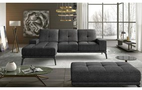 Divano angolare nero (con penisola a sinistra/con chaise lounge) Torrense – ELTAP