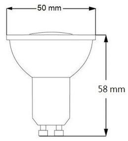 Faretto LED GU10 5W Blu Colore Blue