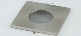 Faretto viper nikel quadrato ip65 8,2x8,2x5,6cm in metallo e vetro ...