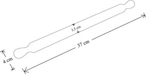 Mattarello in legno da cucina 37 cm