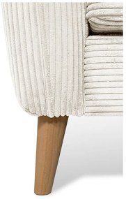 Divano angolare in velluto a coste bianco (angolo destro) Paris - Scandic