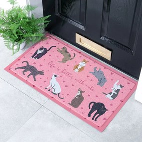 Zerbino 40x70 cm Life Is Better With Cats – Artsy Doormats