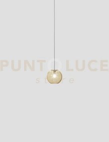 Oto sospensione 18 ambra rigadin nickel satinato 1 luce attacco g9