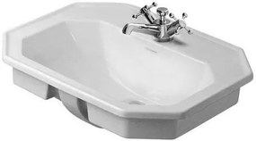 Lavabo 58x47 da Incasso Soprapiano Monoforo Bianco Serie 1930 Duravit