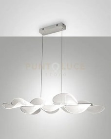 Sylvie lampadario a sospensione bianca l.78x37cm. a led 3000k - 40w...