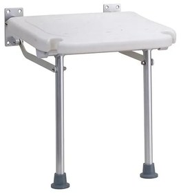 Sedile per doccia 40x43 cm argento/bianco