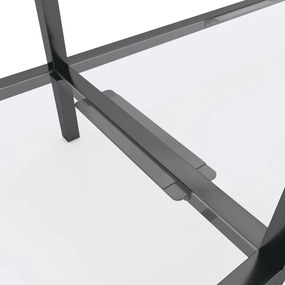 Tavolo consolle trasparente 160x35x75,5 cm in vetro temperato