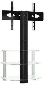 Supporto tv angolare 3 livelli per 32-70 pollici nero e argento