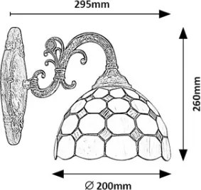 Brilagi - Lampada da parete in stile Tiffany DORAN 1xE27/40W/230V