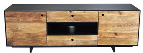 PINUS BLACK - porta tv in pino riciclato