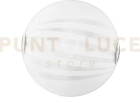 Plafoniera kuna bianca 2 luci attacco e27 30x30x9cm in vetro