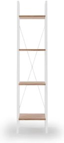 Libreria NARVIK 148x34 cm bianco/quercia sonoma