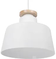 Lampadario Lampada a Sospensione Tamburo in Alluminio Bianco Paralume Geometrico Design Moderno