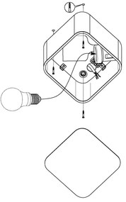 Eglo 99281 - Plafoniera GRIMASOLA 1xE27/28W/230V
