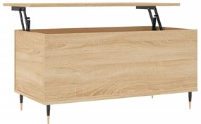 Tavolino salotto rovere sonoma 90x44,5x45 cm legno multistrato