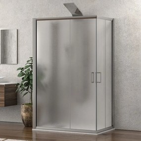 Box doccia 3 lati 80x80x80 altezza 180 vetro opaco K410 - KAMALU