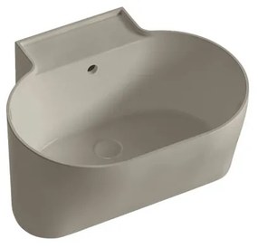 Lavabo da appoggio Tina COLAVENE ovale in ceramica L 60 x H 35 x P 50 cm beige opaco piletta non inclusa
