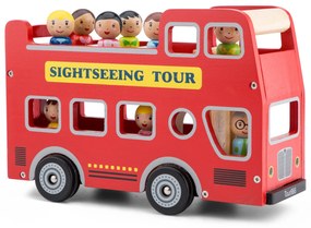 Autobus urbano rosso + 9 figurine di passeggeri