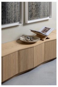 Mobile TV di colore naturale in rovere massiccio 200x52x45 cm Zuma – WOOOD