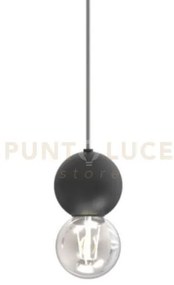 Melina-s1 n sospensione 1 luce con sfera nero opaco e lampadina e27...