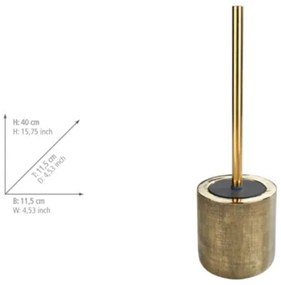 WENKO 24403100 - Scopino per WC RIVARA 11,5x40 cm dorato