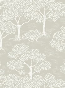 Littlephant Carta da parati Woodland Notes - Clay Beige