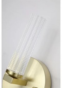 Searchlight 10371SB - Applique da parete per bagno LED dimmerabile ABERDEEN LED/7W/230V IP44 ottone