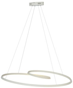 Lampada a sospensione scandinava beige 110 cm con LED dimmerabile a 3 livelli - Circuit