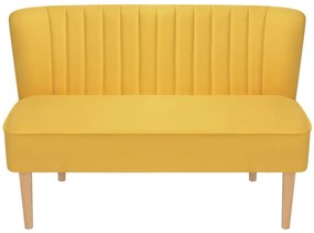 Divano in stoffa 117x55,5x77 cm giallo