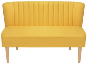 Divano in stoffa 117x55,5x77 cm giallo