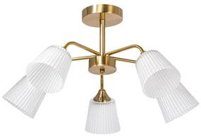Lampadario a sospensione con supporto rigido 5xE14/60W/230V oro