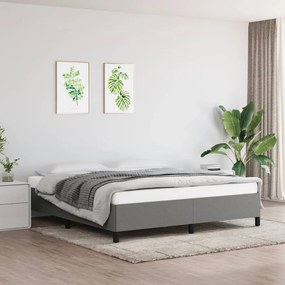 Giroletto Senza Materasso Grigio Scuro 160x200 Cm Tessuto /