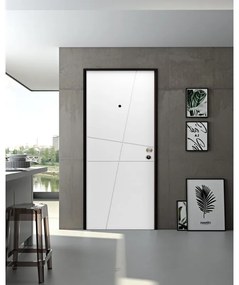 Pannello per porta blindata laccato bianco L 94 x H 213 cm, Sp 6 mm