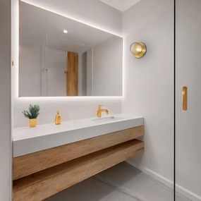 Applique LED BOLLA LED/3W/230V dorata/beige fumé