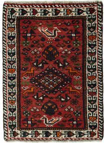 Shiraz Tappeto 50x70 Rosso (Iran) Annodato A Mano