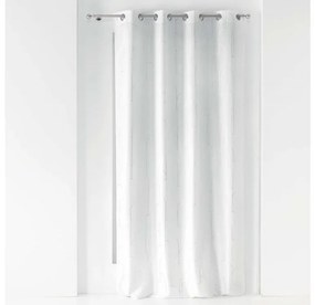Tenda confezionata bianca con motivo argentato 140 x 260 cm