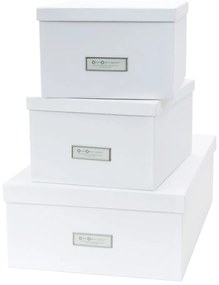 Set di 3 scatole portaoggetti bianche Inge - Bigso Box of Sweden