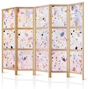 Paravento giapponese - Confetti-Style Terrazzo - Purple-Pink - Colorful Pattern